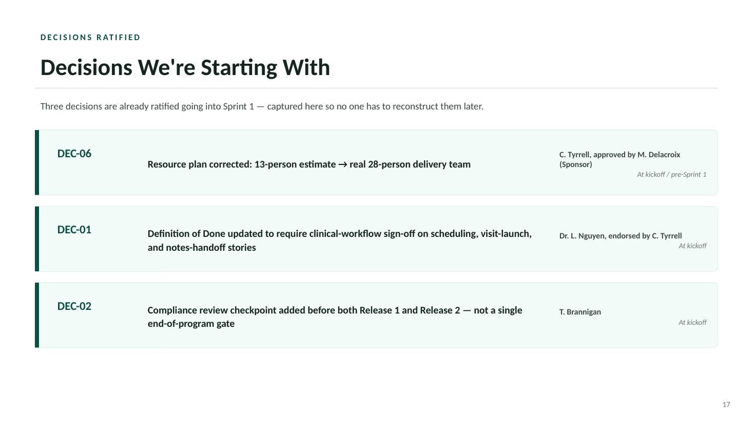 MedConnect Mobile kickoff deck — slide 17 of 19