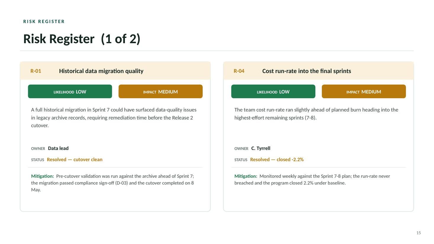 MedConnect Mobile closeout steering deck — slide 15 of 20