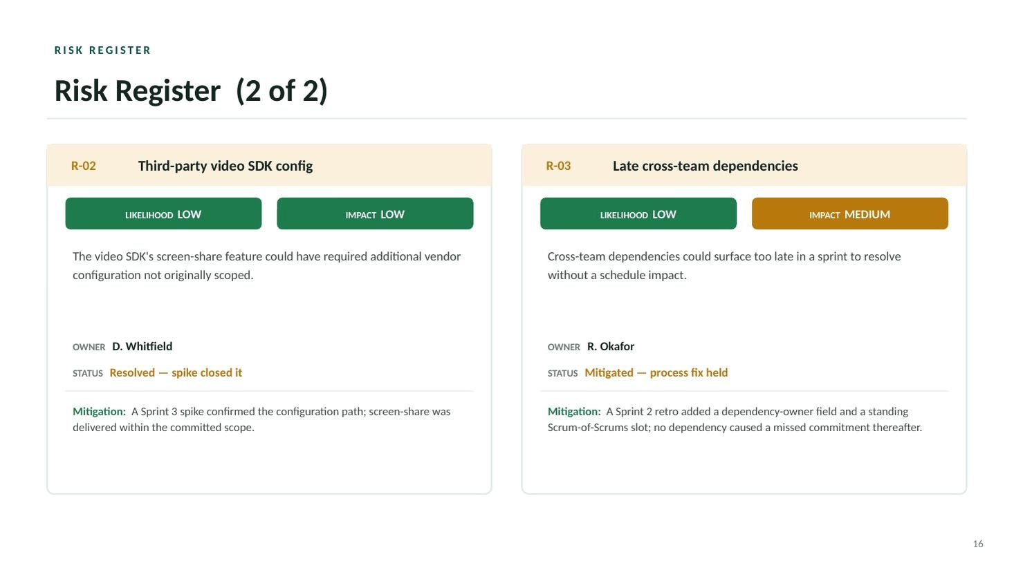 MedConnect Mobile closeout steering deck — slide 16 of 20