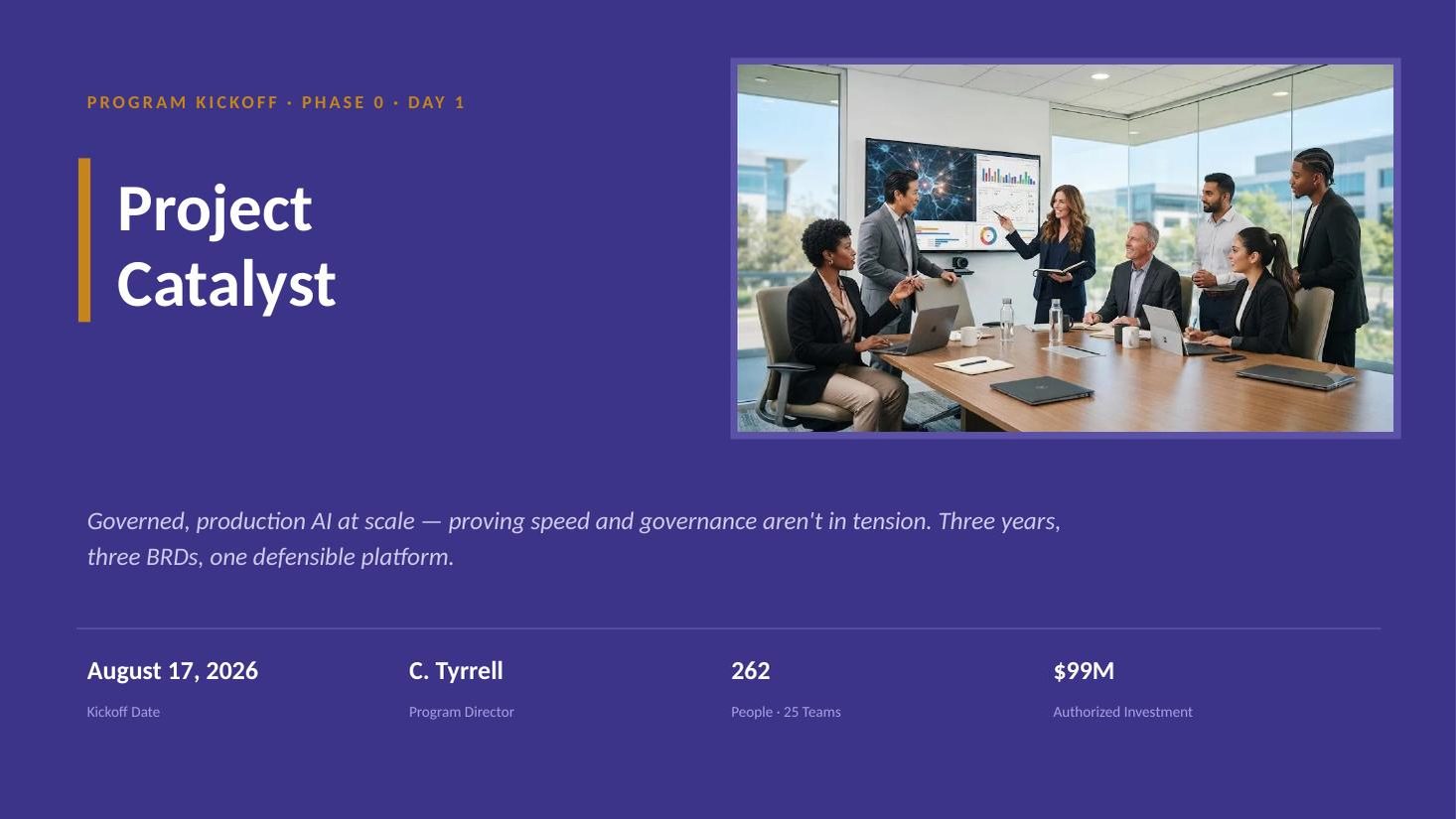 Project Catalyst kickoff deck — slide 1 of 19