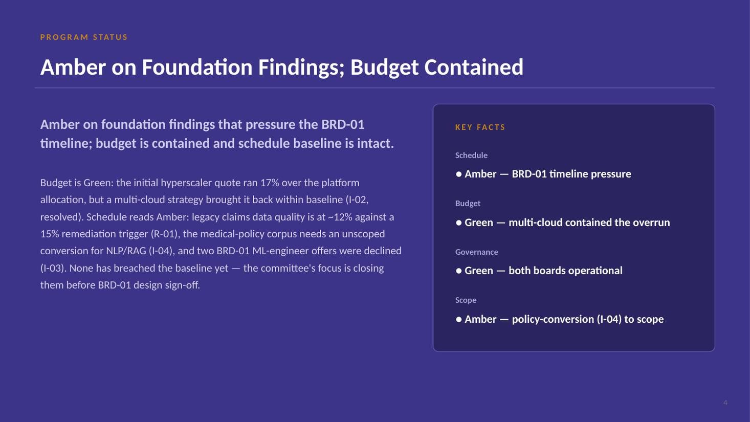 Project Catalyst steering committee deck — slide 4 of 20